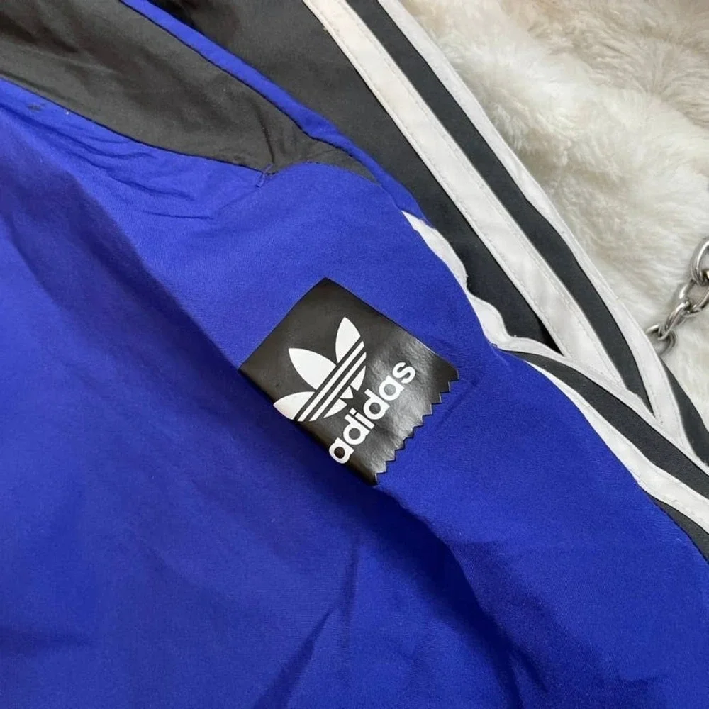 Adidas Skateboarding Insley Track Pants Grey Blue Large Ankle Zip DU8340